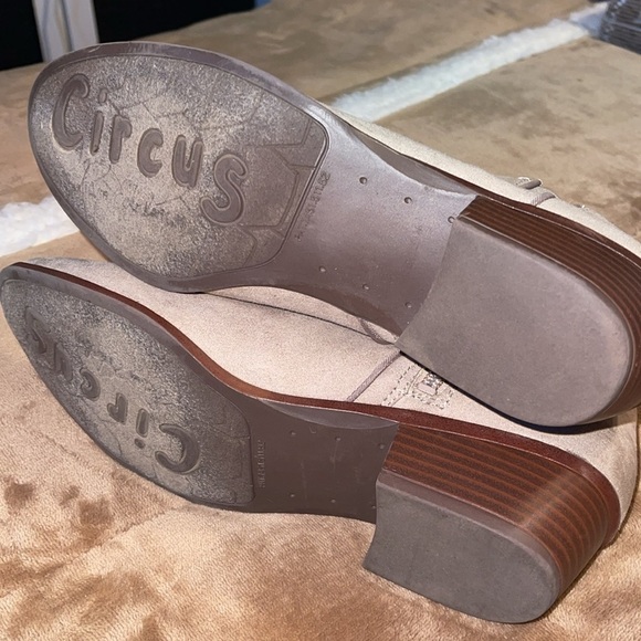 🌹Sam Edelman Circus Beige Suede Ankle Boots - Picture 6 of 6